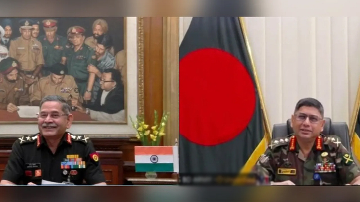 ৫ আগস্ট ‘সার্বক্ষণিক যোগাযোগে’ ছিলেন বাংলাদেশ ও ভারতের সেনাপ্রধান ৫ আগস্ট ‘সার্বক্ষণিক যোগাযোগে’ ছিলেন বাংলাদেশ ও ভারতের সেনাপ্রধান