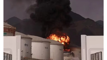 ইরানের ক্ষেপণাস্ত্র হামলার পর আরব আমিরাতে আগুন