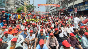 শ্রমিক দলের মে দিবসের সমাবেশে নির্বাচনের দাবিতে স্লোগান