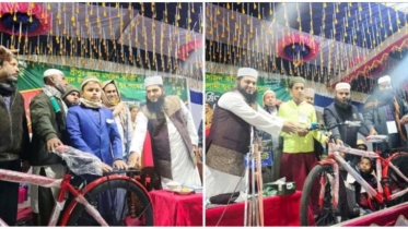 কমলগঞ্জে ৪০ দিন জামাতে নামাজ পড়ে সাইকেল পেল দুই কিশোর