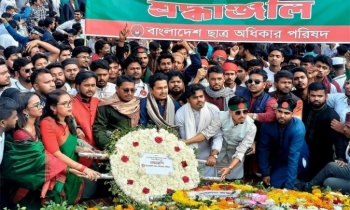 বিজয় দিবসে জাতীয় স্মৃতিসৌধে ছাত্র অধিকার পরিষদের শ্রদ্ধা