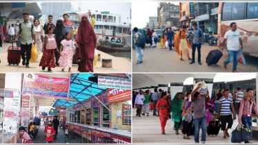 ঈদের সাত দিনের ছুটি শুরু, রাজধানী ছাড়ছে মানুষ