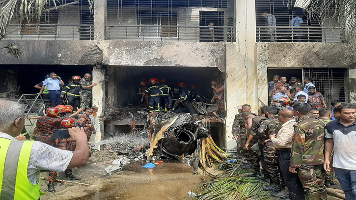 উত্তরায় বিমান বিধ্বস্ত: দগ্ধ ২৮ জন বার্ন ইউনিটে ভর্তি, চিকিৎসাধীন অবস্থায় একজনের মৃত্যু উত্তরায় বিমান বিধ্বস্ত: দগ্ধ ২৮ জন বার্ন ইউনিটে ভর্তি, চিকিৎসাধীন অবস্থায় একজনের মৃত্যু