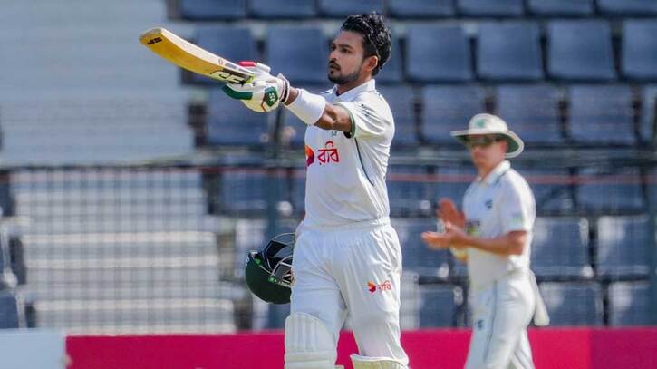 শান্তর সেঞ্চুরির পর সিলেটে জয়ের পথে বাংলাদেশ