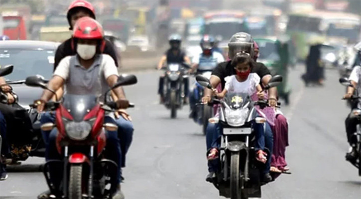 মোটরসাইকেলের সামনে নম্বরপ্লেট লাগানোর নির্দেশ