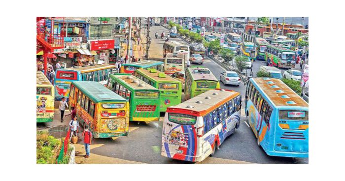 রুট পারমিট  ছাড়া কোন বাস চলবেনা রাজধানীতে