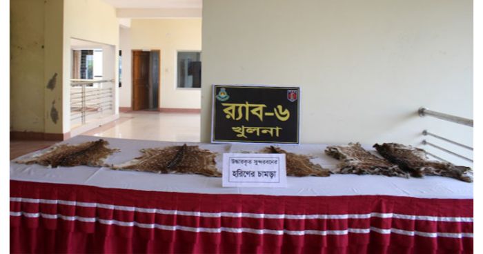 বাঘেরহাটে হরিণের চামড়া সহ দুই শিকারি আটক