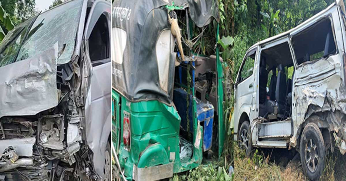 সিলেটে তিন গাড়ির সংঘর্ষে দুই যাত্রী নিহত, আহত ৫